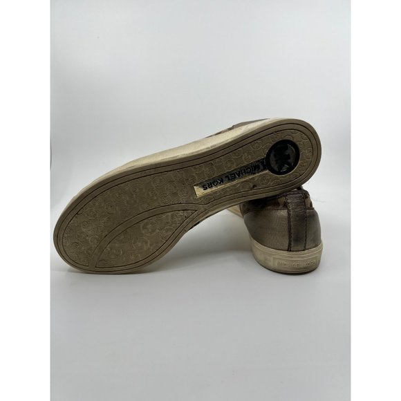 Michael Kors Signature Gold Slip On Sneakers Size 10 - Picture 5 of 5